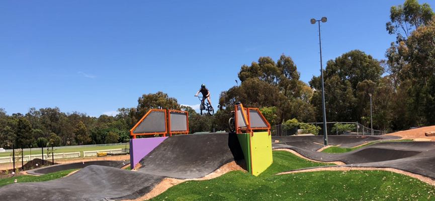 Egan Park & the Pump Track - Catching Air at the Pump Track